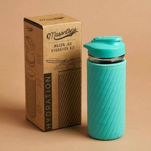 Masontops Glass Water Bottle with Neoprene Sleeve